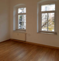 Schlafzimmer mit Blick in Richtung Leisniger Platz